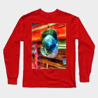 Helmet Hanging on Fire Truck Long Sleeve T-Shirt